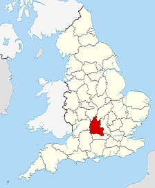 Location of Oxfordshire in the UK
